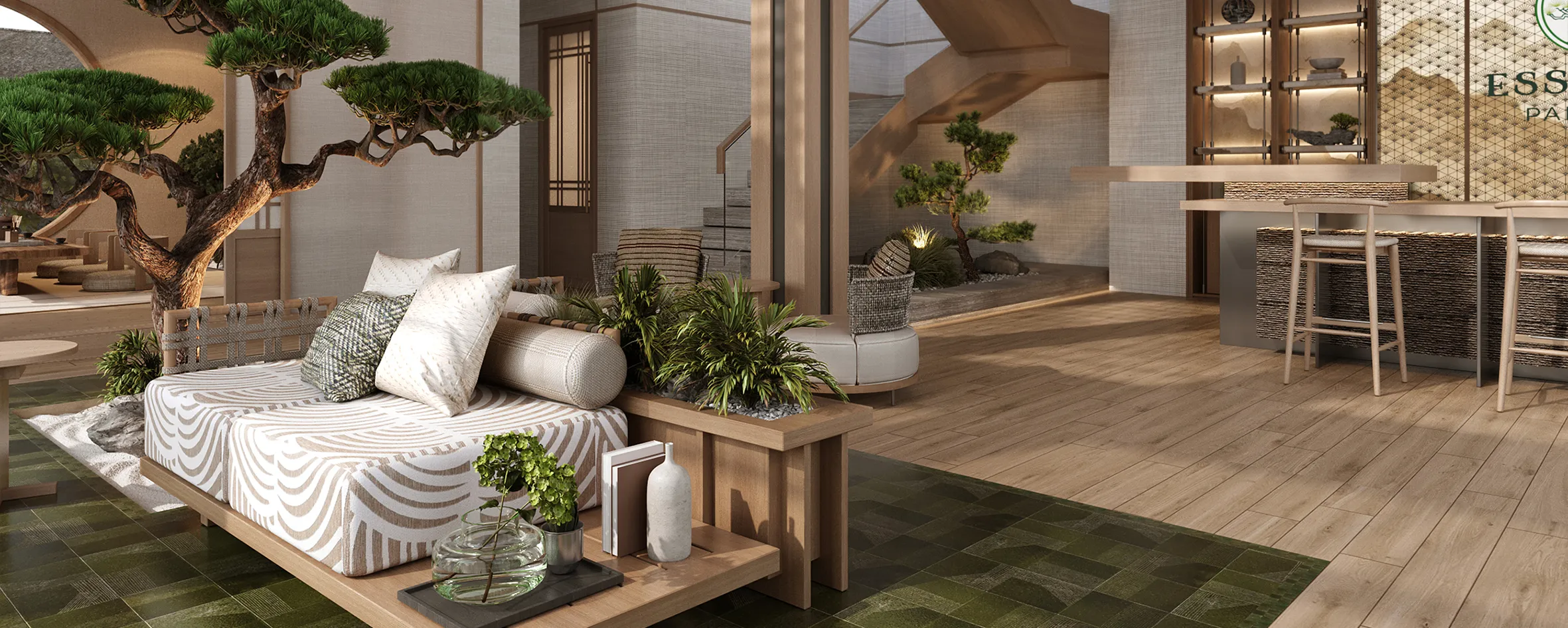 Onsen clubhouse & Yamaki park